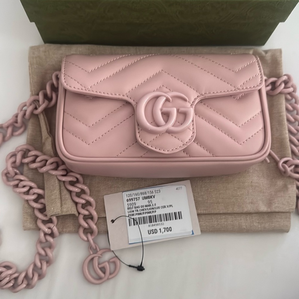 Gucci GG Marmont Belt Bag pink  Msrp $1700+ tax
95cm